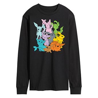 Men's Pokemon Eevolutions Long Sleeve Graphic Tee