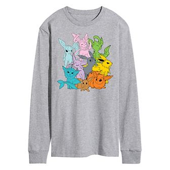 Men's Pokemon Eevolutions Long Sleeve Graphic Tee