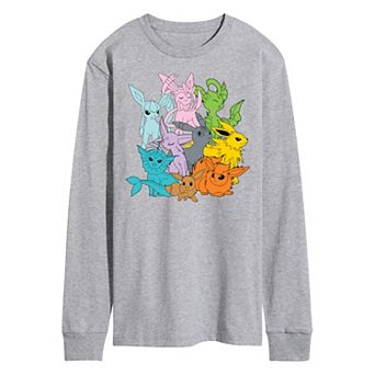 Men's Pokemon Eevolutions Long Sleeve Graphic Tee