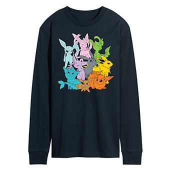 Men's Pokemon Eevolutions Long Sleeve Graphic Tee