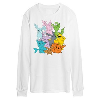 Men's Pokemon Eevolutions Long Sleeve Graphic Tee