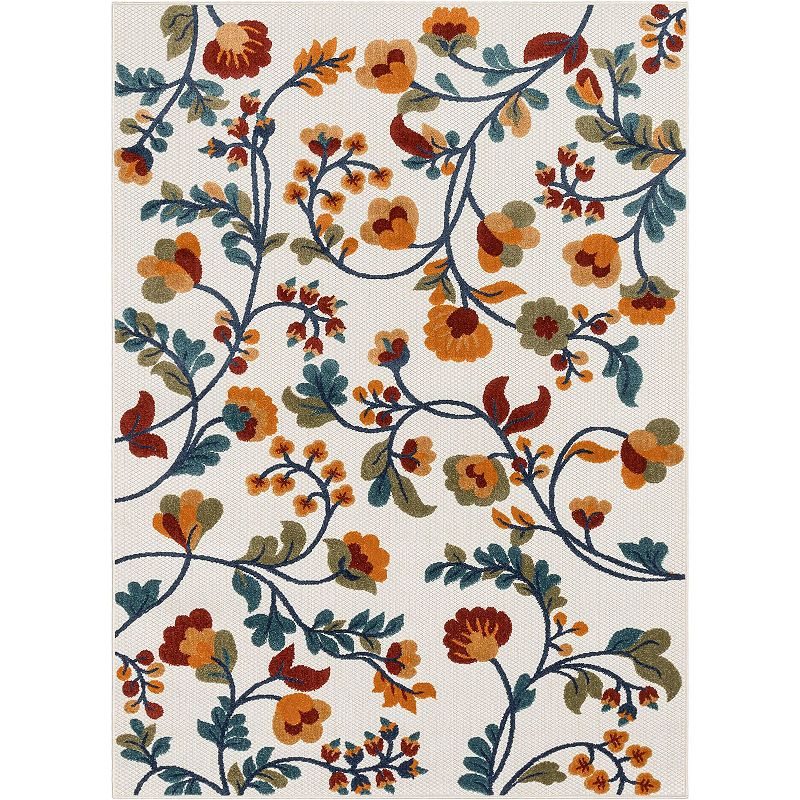 Well Woven Dorado Neveh Modern Geometric Indoor Outdoor Area Rug, Beig/Green, 8X10 Ft