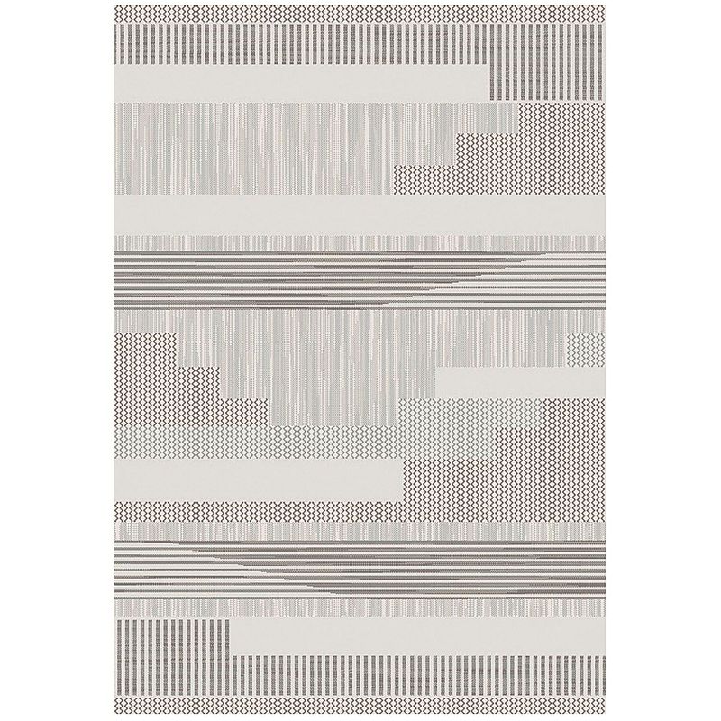 Condition photo showing New/Like New for well woven harlow briar contemporary geometric abstract beige 7 10  x 9 10  area rug