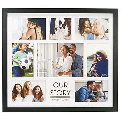 Malden Love My Grandkids Gray Collage Wall Picture Frame 4-Opening