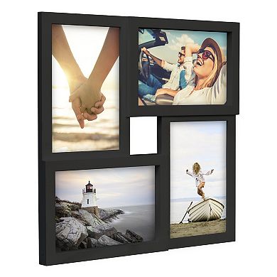 Malden 4-opening 4" x 6" Black Collage Picture Frame