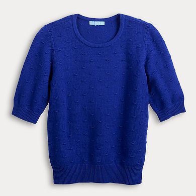 Women's Draper James Textured Bobble Short Sleeve Sweater
