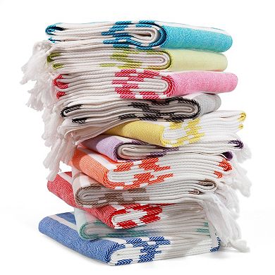 Linum Home Textiles Turkish Cotton Herringbone Pestemal Beach Towel Set of 2