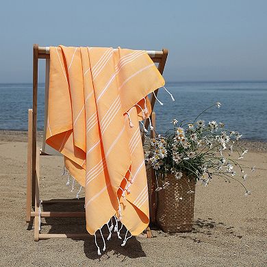 Linum Home Textiles Turkish Cotton Lucky Pestemal Beach Towel Set of 2