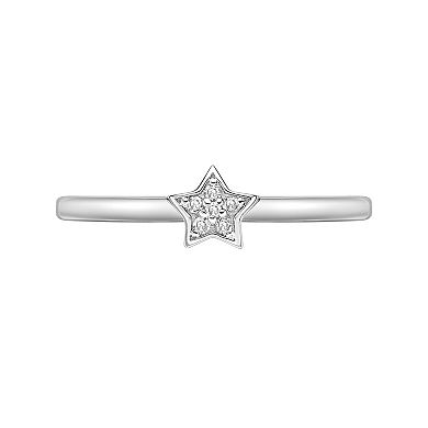 Lila Moon Sterling Silver Diamond Accent Star Toe Ring