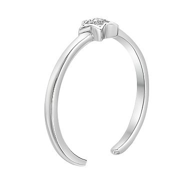 Lila Moon Sterling Silver Diamond Accent Star Toe Ring