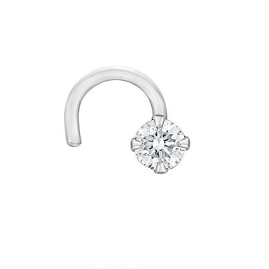 Lila Moon 14k Gold 2 mm Cubic Zirconia Curved Nose Stud