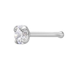 Lila Moon 14k Gold 3 mm Cubic Zirconia Straight Nose Stud