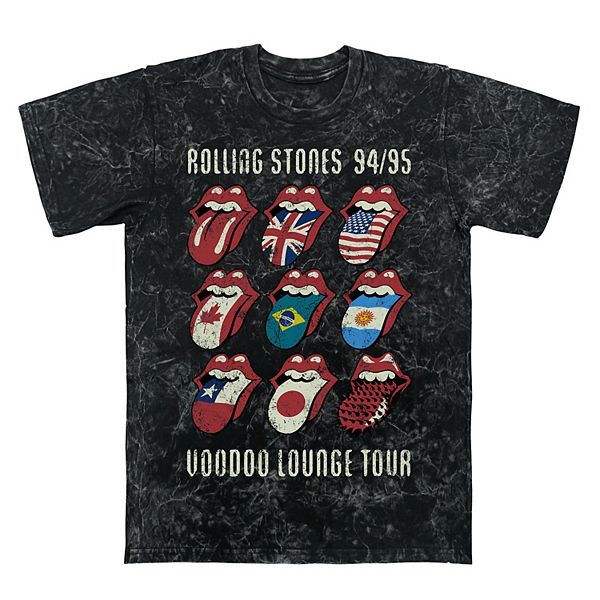 Men's Rolling Stones Voodoo Lounge Tour Tongues Mineral Wash Graphic Tee