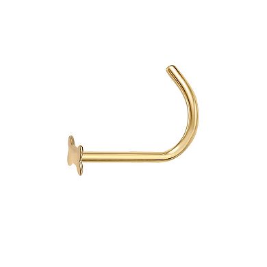 Lila Moon 14k Gold Dog Bone Curved Nose Stud