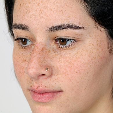 Lila Moon 14k Gold Dolphin Curved Nose Ring Stud