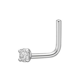 Lila Moon 14k Gold L-Shaped Diamond Accent Stud