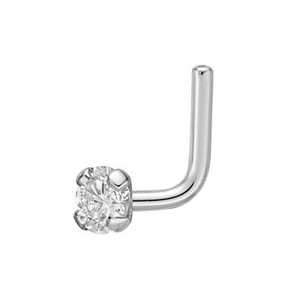 Lila Moon 14k Gold L-Shaped Diamond Accent Stud