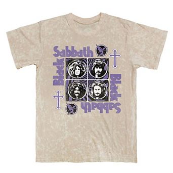 Men's Black Sabbath Core Cross Mineral Wash Graphic Tee