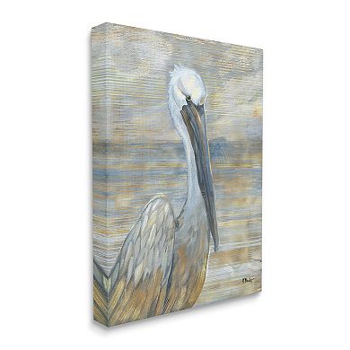 Stupell Home Decor Coastal Pelican Abstract Canvas