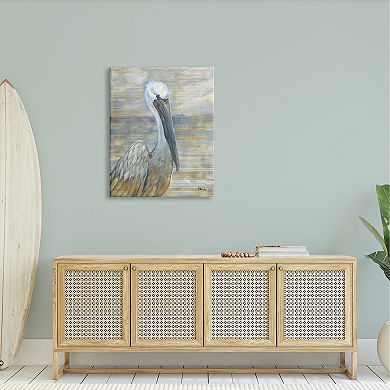 Stupell Home Decor Coastal Pelican Abstract Canvas