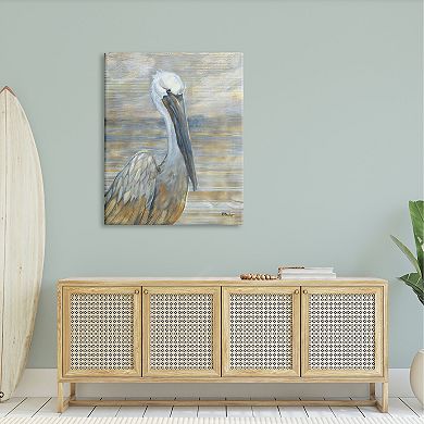 Stupell Home Decor Coastal Pelican Abstract Canvas