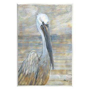 Stupell Home Decor Coastal Pelican Abstract Wall Plaque