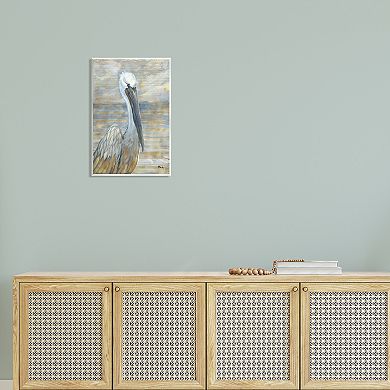 Stupell Home Decor Coastal Pelican Abstract Wall Plaque