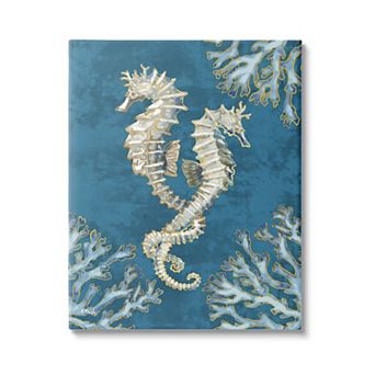 Stupell Home Decor Intertwined Seahorses Playa Canvas