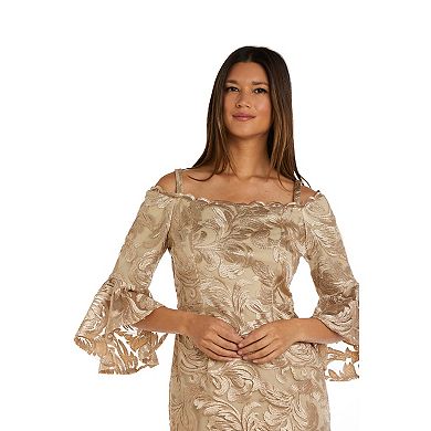 Women's R&M Richards Off-The-Shoulder Embroidered Sheath Dress