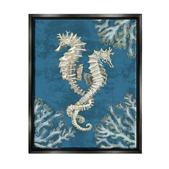 Stupell Home Decor Intertwined Seahorses Floating Frame