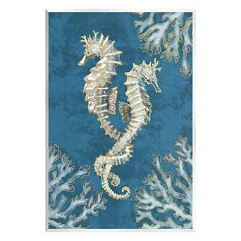 Stupell Home Decor Intertwined Seahorses Playa Wall Plaque