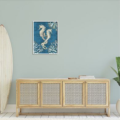 Stupell Home Decor Intertwined Seahorses Playa Framed Wall Art