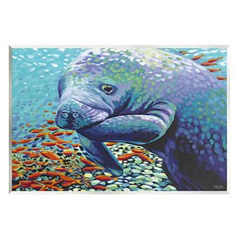 Stupell Home Decor Underwater Manatee Wall Plaque