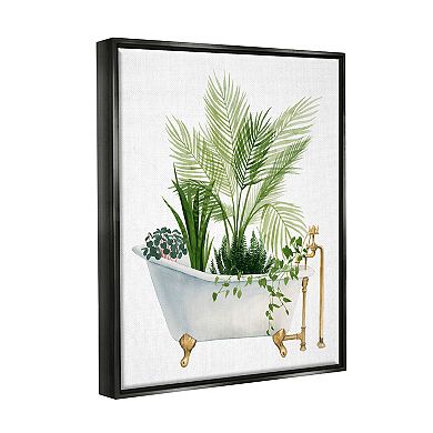 Stupell Home Decor Plants Vintage Tub Floating Frame