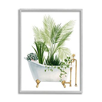 Stupell Home Decor Plants Vintage Tub Framed Wall Art