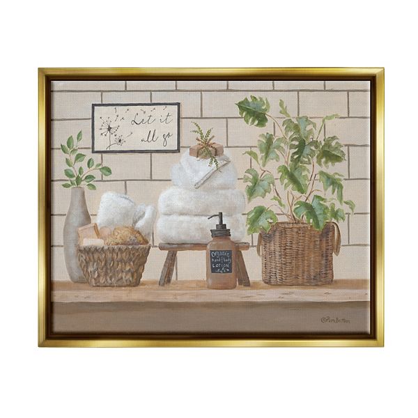 Stupell Home Decor Bathroom Spa Still Life Floating Frame