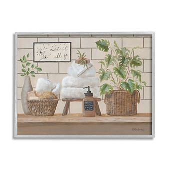 Stupell Home Decor Bathroom Spa Still Life Framed Wall Art
