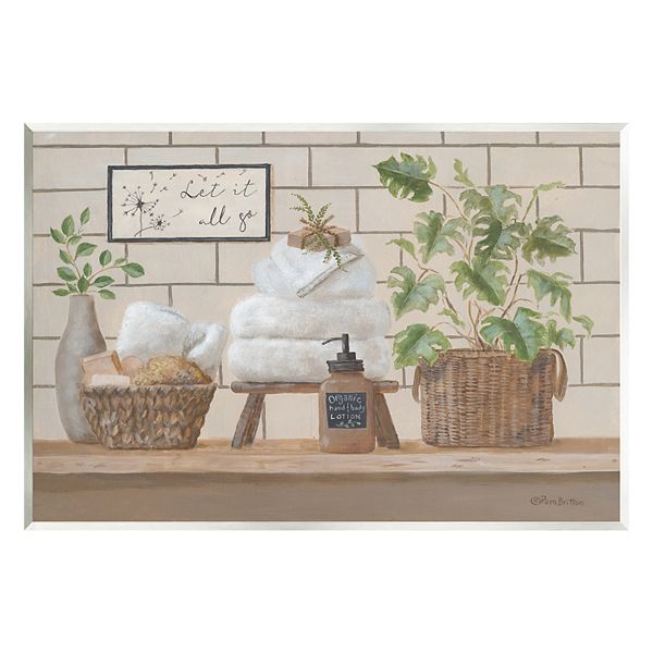 Stupell Home Decor Bathroom Spa Still Life Wall Plaque