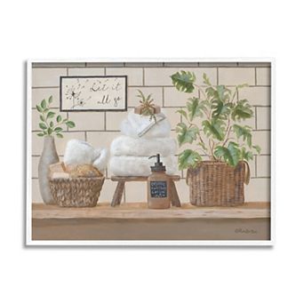 Stupell Home Decor Bathroom Spa Still Life Framed Wall Art