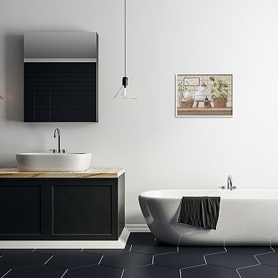 Stupell Home Decor Bathroom Spa Still Life Framed Wall Art