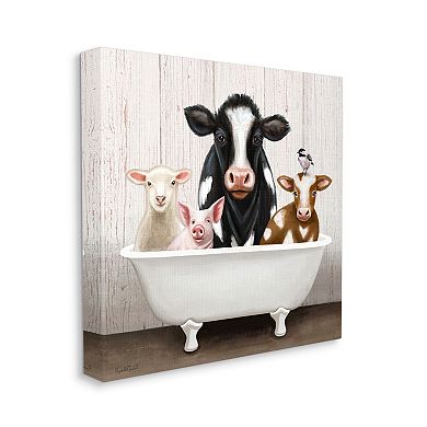 Stupell Home Decor Farmhouse Claw Bathtub Canvas
