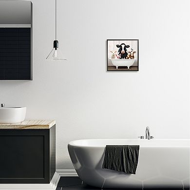 Stupell Home Decor Farmhouse Claw Bathtub Framed Wall Art