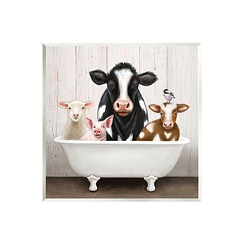 Stupell Home Decor Farmhouse Claw Bathtub Wall Plaque