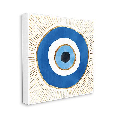 Stupell Home Decor Evil Eye Symbol Striped Rays Canvas Wall Art