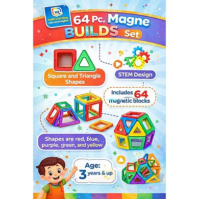 RMS Magne Builds Magnetic Toy 64-piece Set