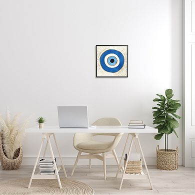 Stupell Home Decor Evil Eye Symbol Striped Rays Framed Wall Art