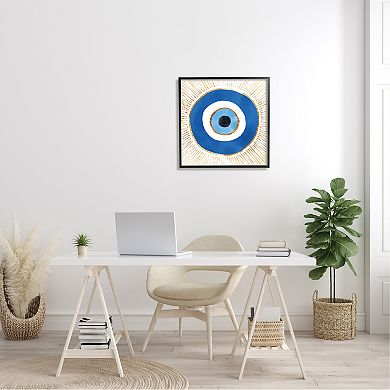 Stupell Home Decor Evil Eye Symbol Striped Rays Framed Wall Art