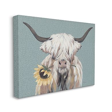 Stupell Home Decor Cattle Biting Sunflower Canvas Wall Art