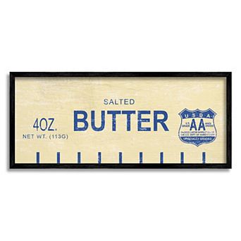Stupell Home Decor Salted Butter Framed Wall Art