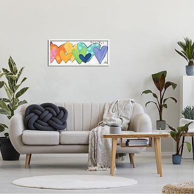 Stupell Home Decor Patterned Hearts So Loved Framed Wall Art
